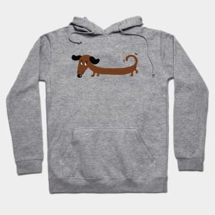 dachshund wagging its tail illustration Hoodie